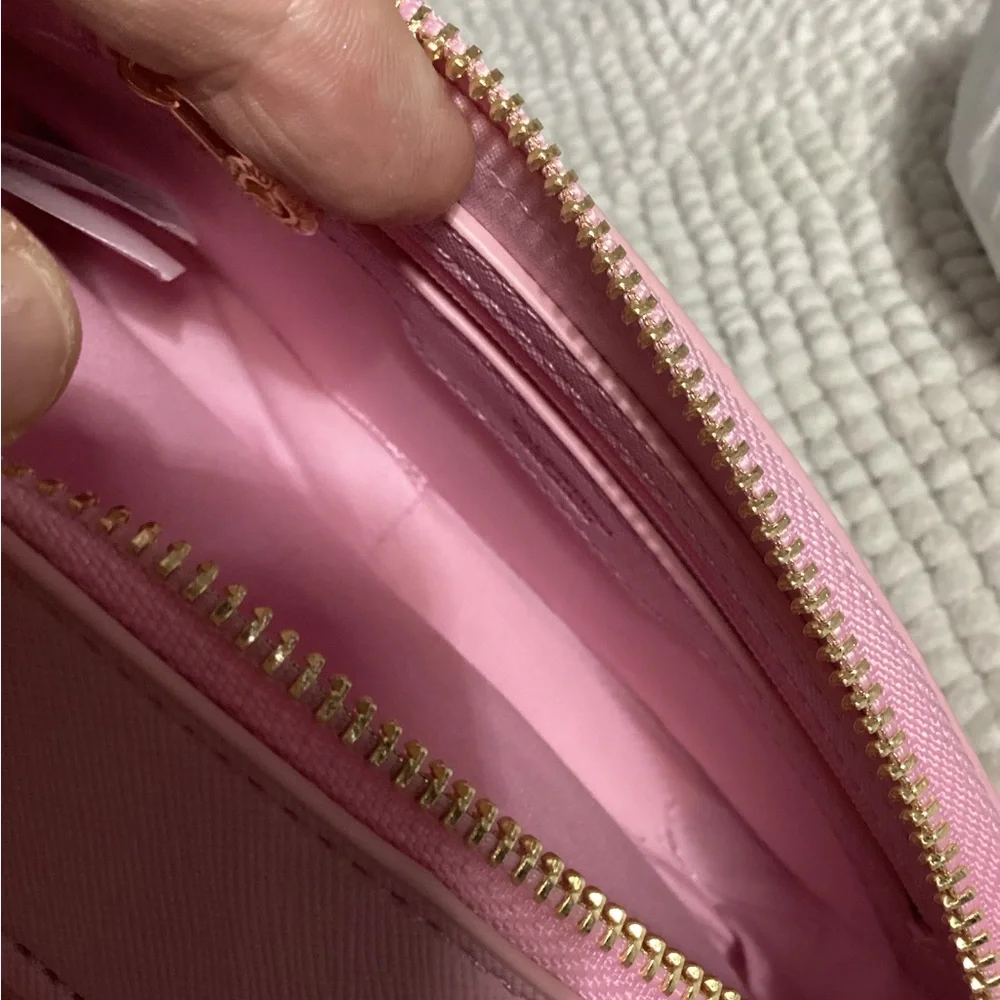 Valentino Orlandi Studded Baby Pink Double Zip Camera Crossbody Bag NEW